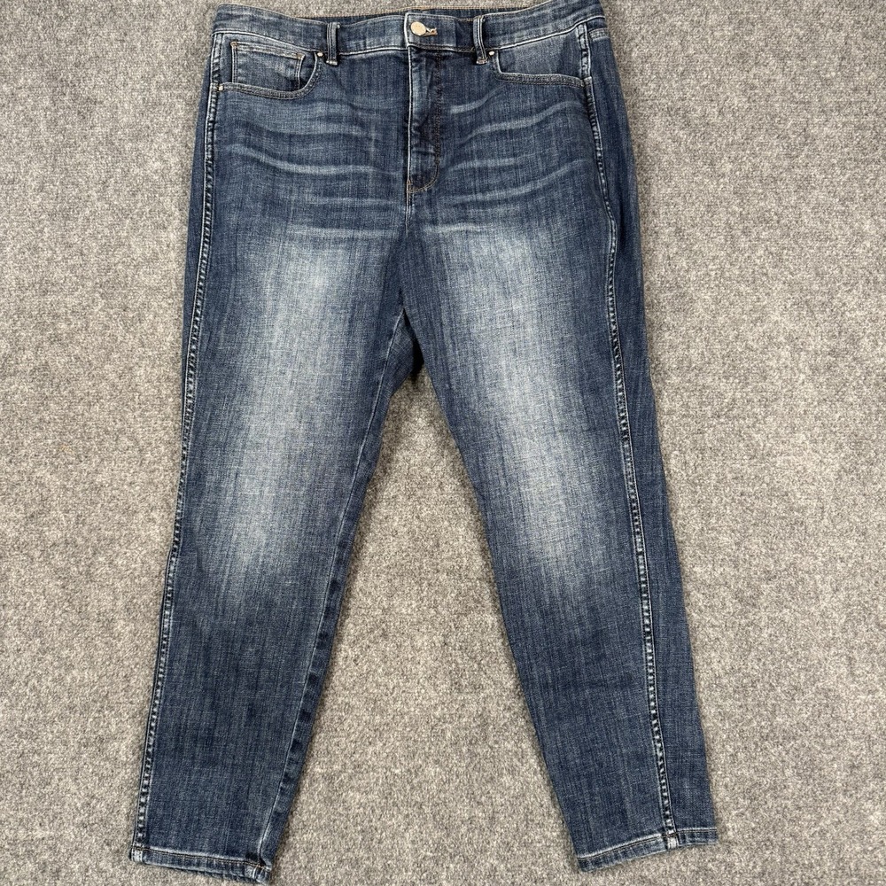 White House Black Market Everyday Soft Skinny Jeans Extra High Rise 14S Blue